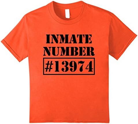 Kids Orange Prisoner Shirt - Prisoner Inmate Costume Shirt 10 Orange