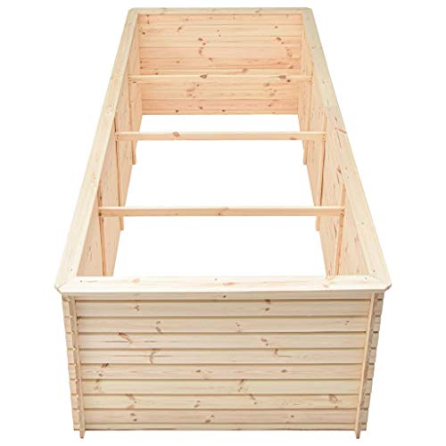 vidaXL Kiefernholz Hochbeet Pflanzkübel Pflanzkasten Gemüsebeet Pflanzbeet Blumenkasten Frühbeet Gartenbeet Blumenkübel… – Bild 5