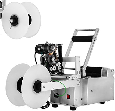 Superland LT-50S Bottle Label Machine 20-50 Pcs/min Semi-Automatic Round Bottle Label Labeling Machine for 15 - 120mm with New Version Digtal Display (LT-50S)