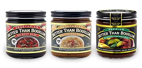 Better Than Bouillon Variety Pack- No Beef Base, No Chicken Base, & Vegetable Base 8oz jars (3 Pack; 1 each) in a Prime Time Direct Sealed Bag - Thumbnail 2