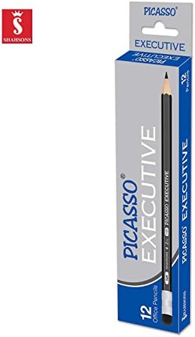 Shahsons Picasso Executive Pencils - 12 Pack - Writing Pencils - Made in Pakistan