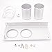 Mefeir 3-in-1 Wall Mount Bathroom Organizer with 2 Cups, Hair Blow Dryer Holder Washroom Shelf Hanging Rack Stand Toothbrush Storage