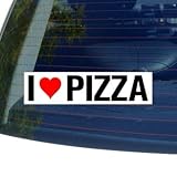 I Love Heart PIZZA - Window Bumper Sticker