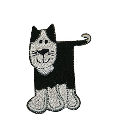 ID 2994 Happy Cartoon Cat Patch Kitten Kitty Pet Embroidered Iron On Applique