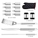 BBQ Griddle Spatula Tool Set, Ohuhu 31 PCS Heavy Duty Stainless Steel Grill Accessories Utensils Kit with Aluminium Case, Outdoor Grilling Tools with Barbecue Claws Apron Gloves Gifts for Men Dad