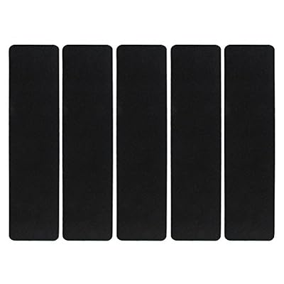 ROSENICE 5pcs Anti Slip Tape Sticker Stairs Decking Grip Strips with Black Sand
