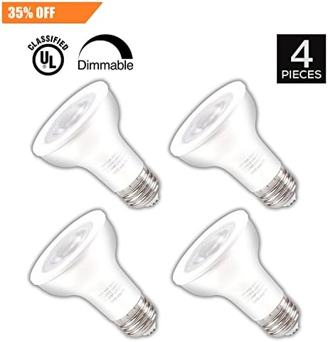 TIWIN 4 PACK Par20 LED Bulbs - Dimmable 9W(60W Equivalent), 650 Lumens, 3000K Soft White E26 Base - Home/Track/Studio Lighting - UL LISTED