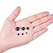 PH PandaHall 6 Sizes Flat Pearls 690pcs Black Flat Back Pearl Cabochon Gems Glue on Pearls for Nail Cup Crafts Scrapbooking Embellishment Shoes Wedding Dress DIY Phone Nail Making (4/5/6/8/ 10/ 12mm)
