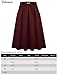 Skirts for Women,Bebonnie Pleated A Line High Waisted Scuba Fit Flare Midi Girls Juniors Ladies Peasant Skirts Wine M