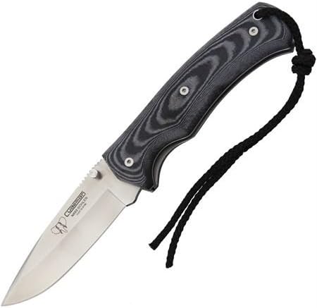 Cudeman CUD327M Survival Linerlock Folding Knife 4" Drop Blade Black/Gray Handle