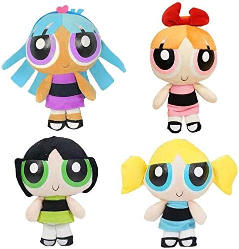 4pcs/Set 20cm (7.9 inch) - The Powerpuff Girls Bubbles Blossom Buttercup Blisstina Plush Toys Doll Soft Stuffed Toys