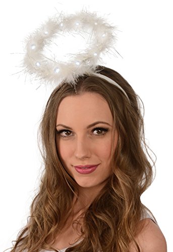 Light-Up Angel Halo Headband; White LED Angel Halo