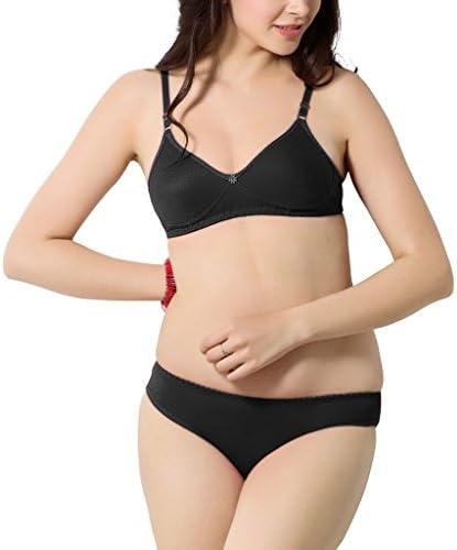 SIMONI Women's Poly Cotton Non-Wired Bra and Panty Set