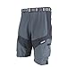 ARSUXEO Mountain Bike MTB Cycling 3D Coolmax Padded Loose Fit Shorts with Padded Grey Size L