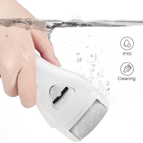 Electric Foot Callus Remover, Rechargeable Foot File for Dead Skin Care | Portable Electronic Pedicure Kit, Waterproof Hard Skin Scraper Tool with 3 Roller Heads for Cracked Heels & Home Spa