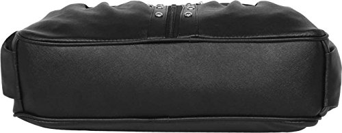 costa swiss women's artificial leather handbag(cs11074, black)