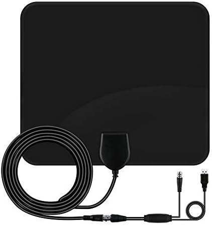 HDTV Antenna for Digital TV Indoor, 50 Mile Long Range with Detachable Amplifier Signal Booster, Portable Free TV Key Clear Stream for Local Channels. (UHF VHF)