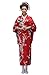 Soojun Women's Traditional Japanese Kimono Style Robe Yukata Costumes 1 Red