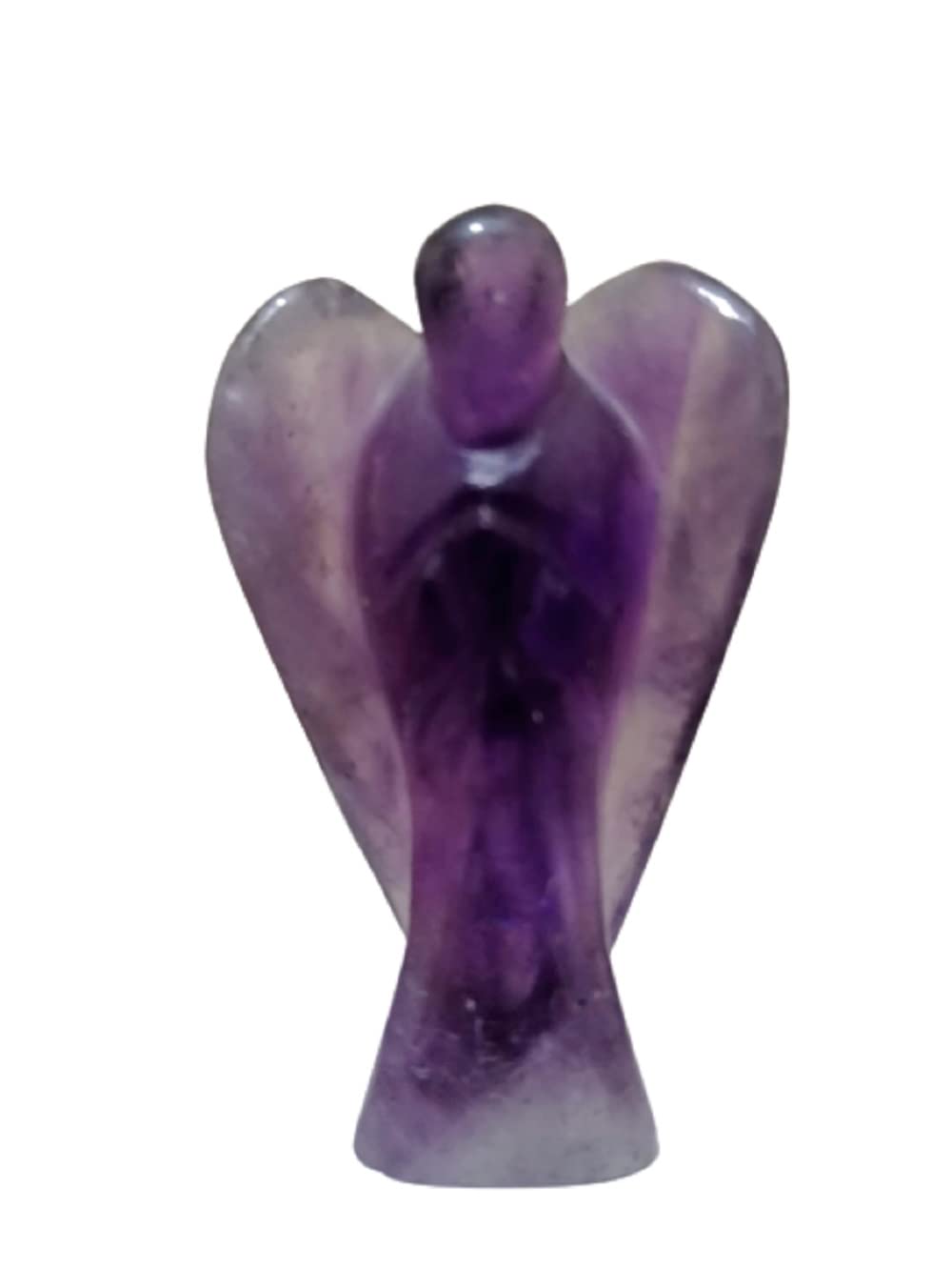 Amethyst Guardian Angel Hand Carved 2 Inch Crystal Pocket Natural Gemstone Statue Mini Figurine Ornament Decoration, Reiki Healing Spiritual Stones
