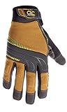 CLC Custom Leathercraft 160L Contractor XtraCoverage Flex Grip Work Gloves, Durable Synthetic Leather, Padded Knuckles