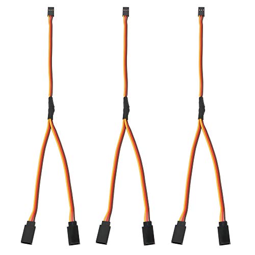 GTIWUNG 3 Pcs JR Style Servo Y Harness, 12" / 300mm Servo Y-Cables, RC Y Harness, Standard Y-Harness, Servo Extensions