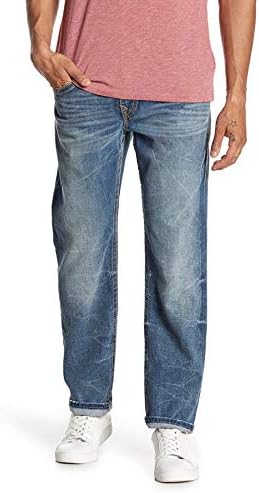 True Religion Men's Skinny Fossil Silk Big T Jeans w/Flaps in Desperado Ride