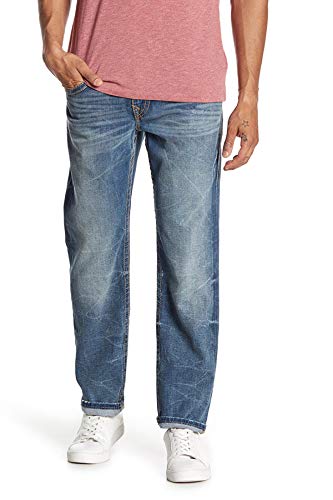True Religion Men's Skinny Fossil Silk Big T Jeans w/Flaps in Desperado Ride