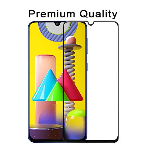 JGD PRODUCTS® Edge to Edge Tempered Glass Screen Protector for Samsung Galaxy M31/M21/M30S/M30/A20/A30 with Installation