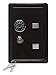Kid's Coin Bank Locker Safe with Single Digit Combination Lock and Key - 7” High x 4” x 3.9” Black