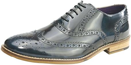 Frank JamesNewman Mens Leather Lace Formal Brogues Hi Shine Shoes