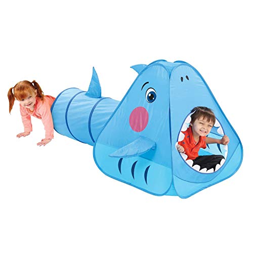 E.P. Indoor/Outdoor Shark Play Tent with Tunnel
