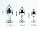 WJkuku 3 PCS Jewelry Plug Stainless Steel Metal Plated Fantasy Diamond Toys