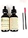Castor Oil & Argan Oil Blend 2oz 100% Organic Eyebrow + Eyelash Growth Accelerator Serum All Natural w/ Mascara Spooly & Liner Brush helps with Trichotillomania