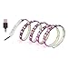 LUNSY LED Flexible Light Strip 1 Meter/3.28 Foot, 60 LEDs SMD 5050 Bias Lighting, RGB Multi-color Under Cabinet Mood Light for Medium Flat Screen, HDTV, TV/PC, LCD Desktop Monitors - USB Powered