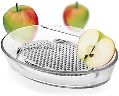 Sendez glass grater, 21 cm x 13.5 cm, kitchen grater, grater for fruit, apples, ginger, etc