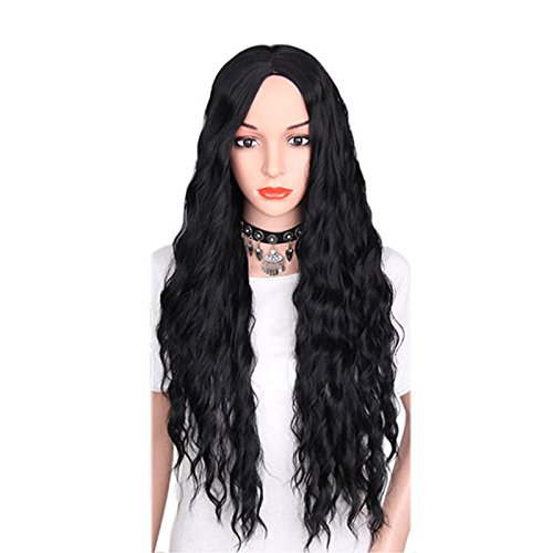Hausha Symboat Women Ladies Brown Wavy Wigs Man Made Long Curly