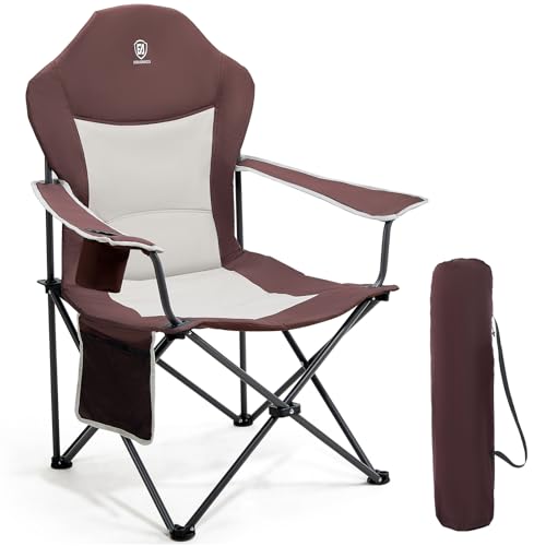 EVER ADVANCED Luxus Campingstuhl Faltbar mit Hoher Rückenlehne bis 160KG