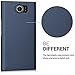 kwmobile Case for BlackBerry Priv - Hard Plastic Anti Slip Grip Shockproof Protective Phone Cover - Dark Blue Matte