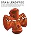 Stuffer Durable Dog Chew Toy, Tough Dog Toy by Bionic, Orange