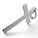 INBLUE Men's Stainless Steel Pendant Necklace Silver Tone Cross English Bible Lords Prayer -with 23 Inch Chain
