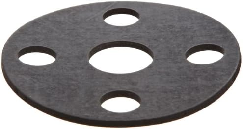 Viton Fluoroelastomer Flange Gasket, Full Face, Black, Fits Class 150 Flange