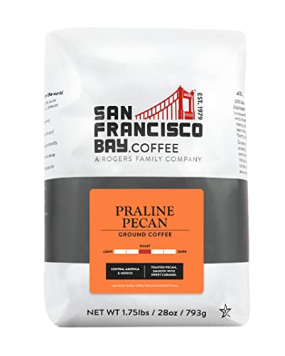 SAN FRANCISCO BAY GROUND COFFEE – PRALINE PECAN (28OZ BAG), FLAVORED, MEDIUM ROAST