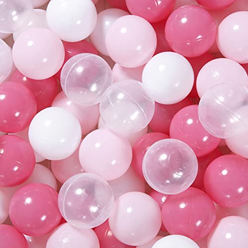 TRENDPLAY Plastic Balls for Ball Pits 2.2 Inch, Pack of 50 100 200 500 Hollow Balls, Perfect for Toddler Baby Pools,Party,Festival Decoration
