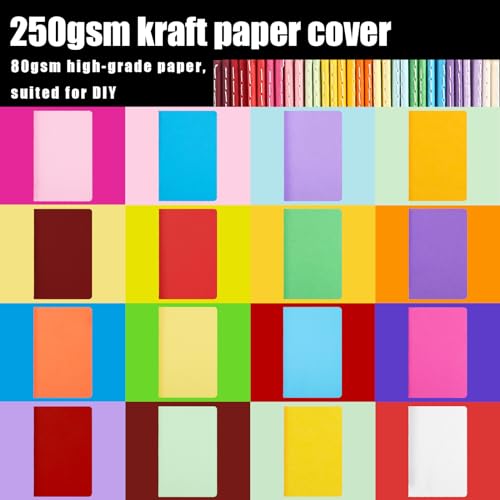 Koogel 32 Pads Mini Blank Notebooks, Small Pocket Notepads 3.5 x 5.5 Inch Memo Notepad Journals for Traveler Kids Students School Office Supplies