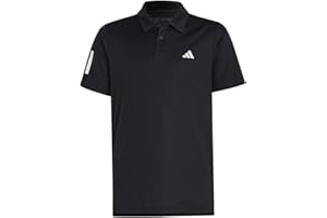 adidas Club Tennis 3-Stripes Polo Shirt Boys Large Black