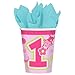 One Wild Girl 1st Birthday Paper Cups Party Tableware, Pink, Paper, 9oz , Pack of 8