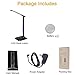 Dimmable LED Desk Lamp by Amebay, 108 Degree Folding Touch-Sensitive Control Table Lamp with Adjustable Calendar Alarm Temperature LED Display, 5V/1A Energy-Saving Light for Home Bedroom