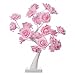 Finether Table Lamp Adjustable Rose Flower Desk Lamp|1.64ft Pink Tree Light for Wedding Living Room Bedroom Party Home Decor with 24 Warm White LED Lights|Two Mode: USB/Battery Powered