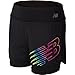 New Balance Girls' Big Layered Bike Short, Black, 14