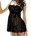 beautyin Womens Lace Babydoll Lingerie Sexy Chemise Sleepwear with G String Set